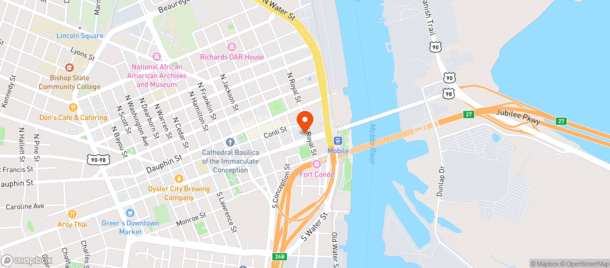 Map showing Royal Scam