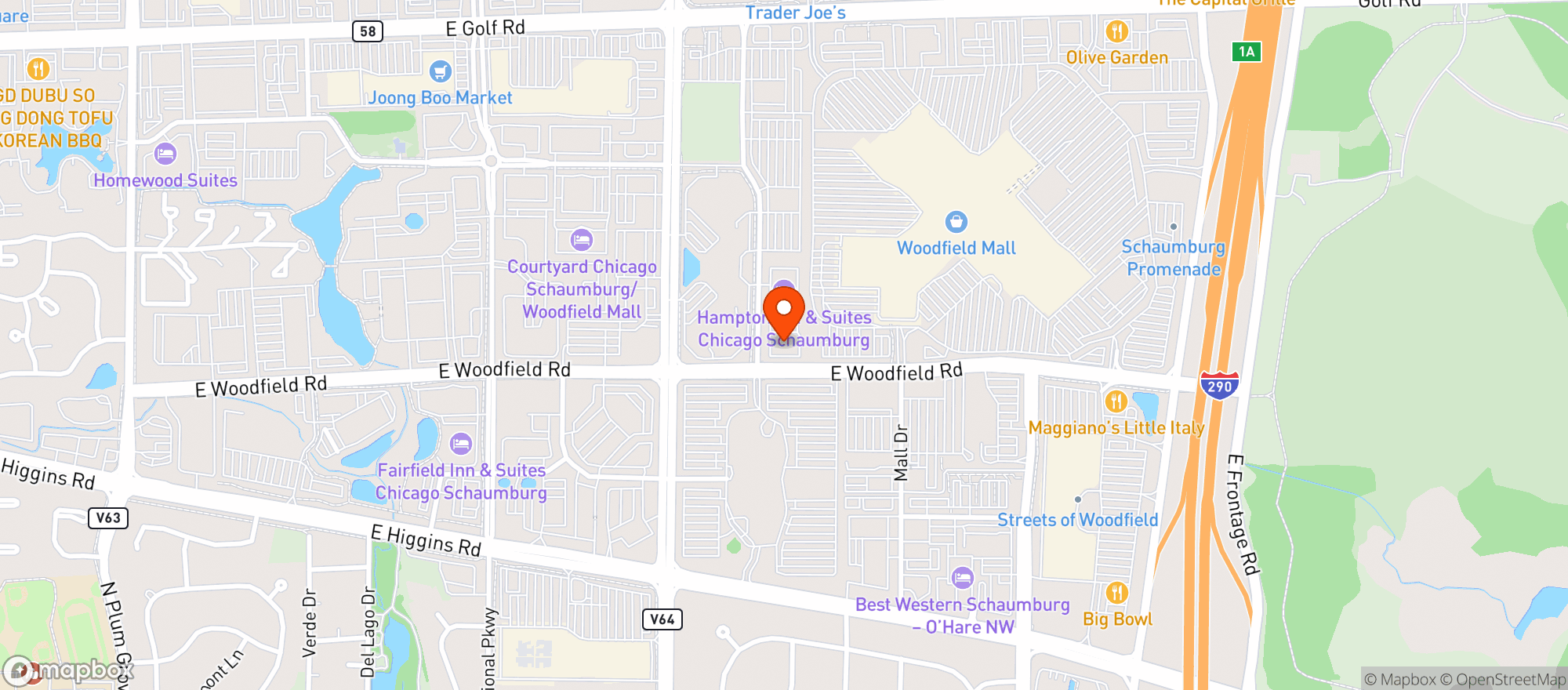 Map showing Granite City Food & Brewery
