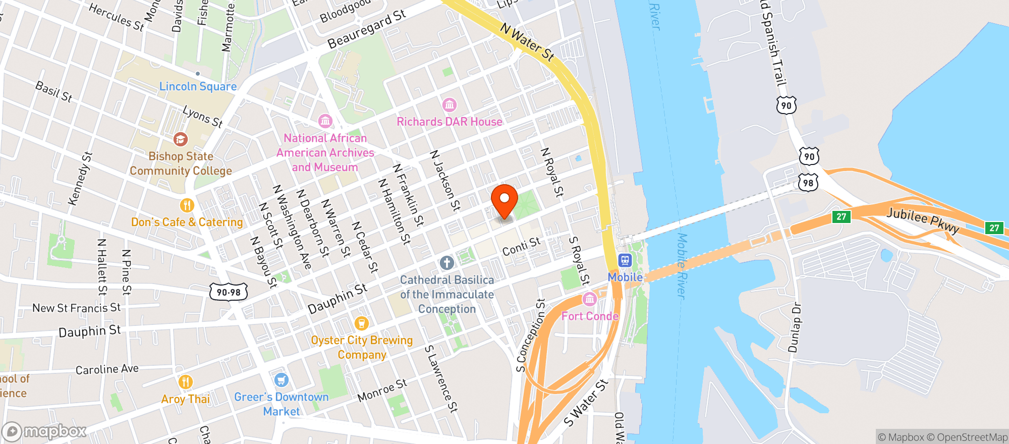 Map showing Crescent Theater
