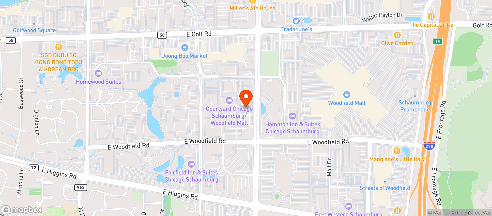 Map showing Fat Rosies