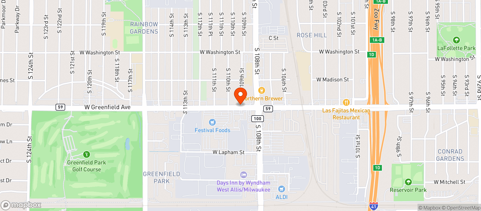 Map showing Crawdaddys