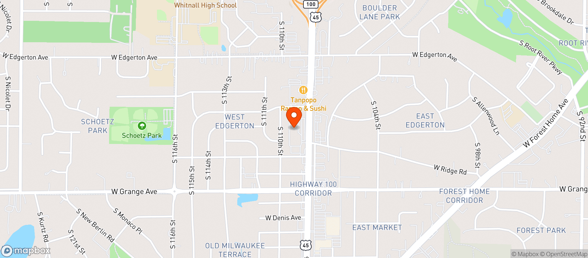 Map showing Consumer Outlet