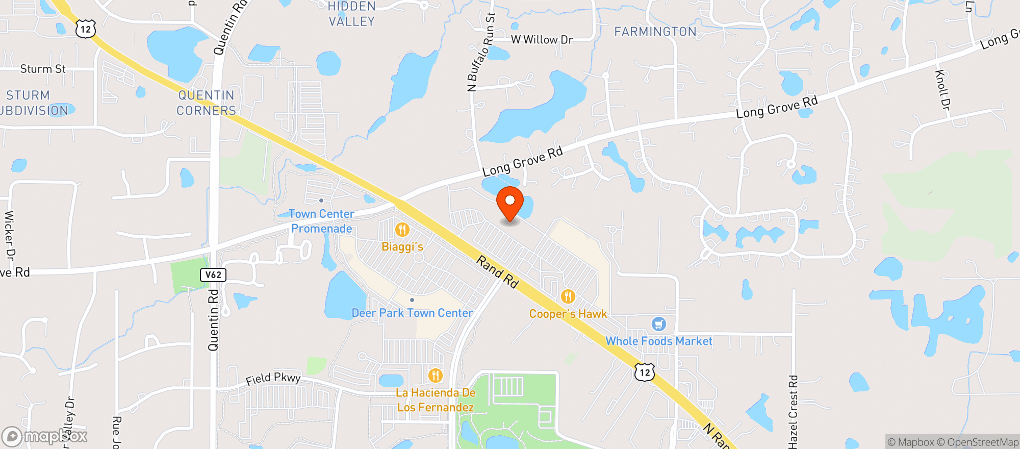 Map showing World Market Kildeer