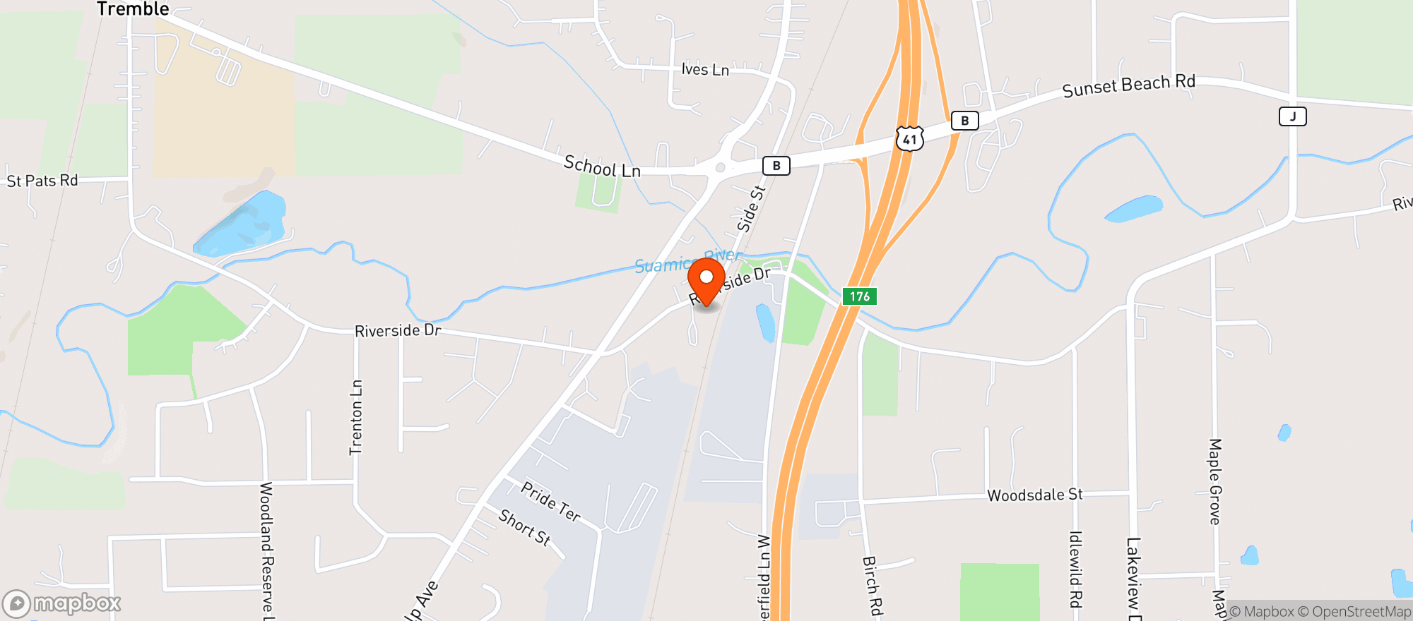 Map showing Station 1 Brewing Co