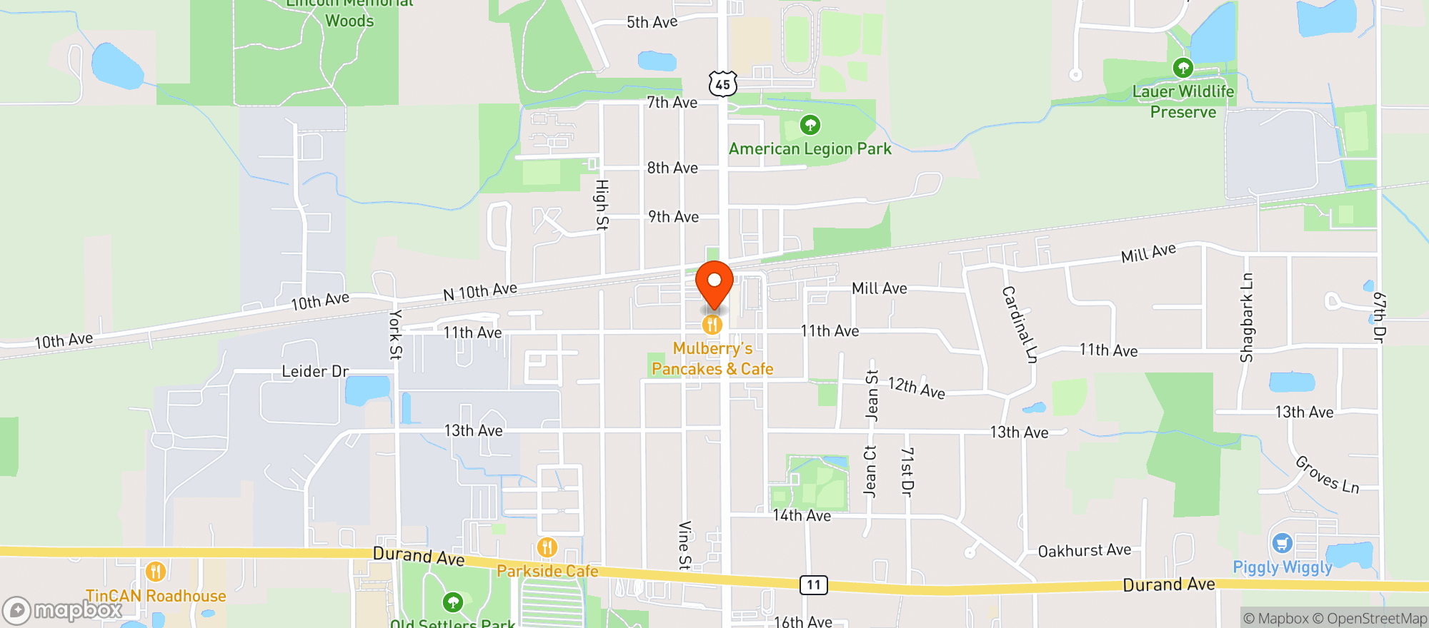 Map showing Coal Miners Bar