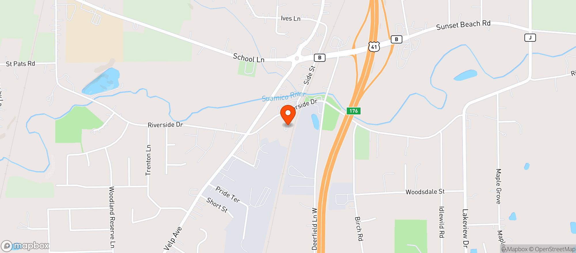 Map showing Chives Restaurant