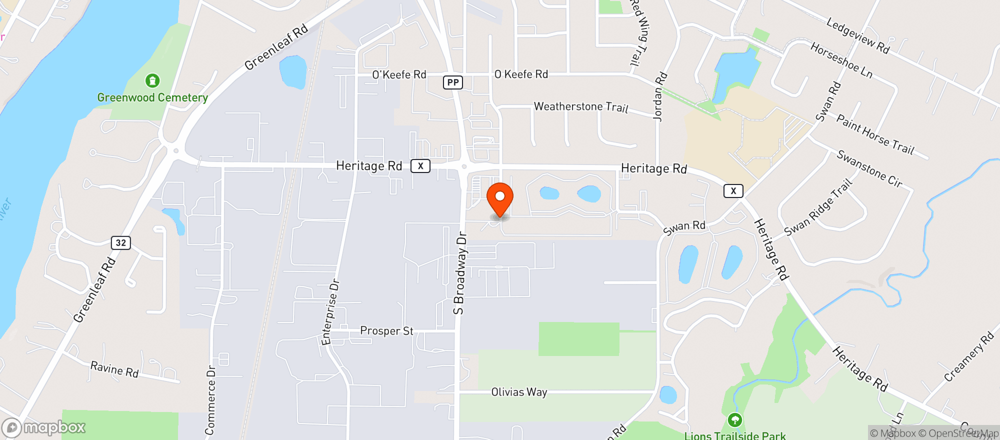 Map showing CIRCLE K