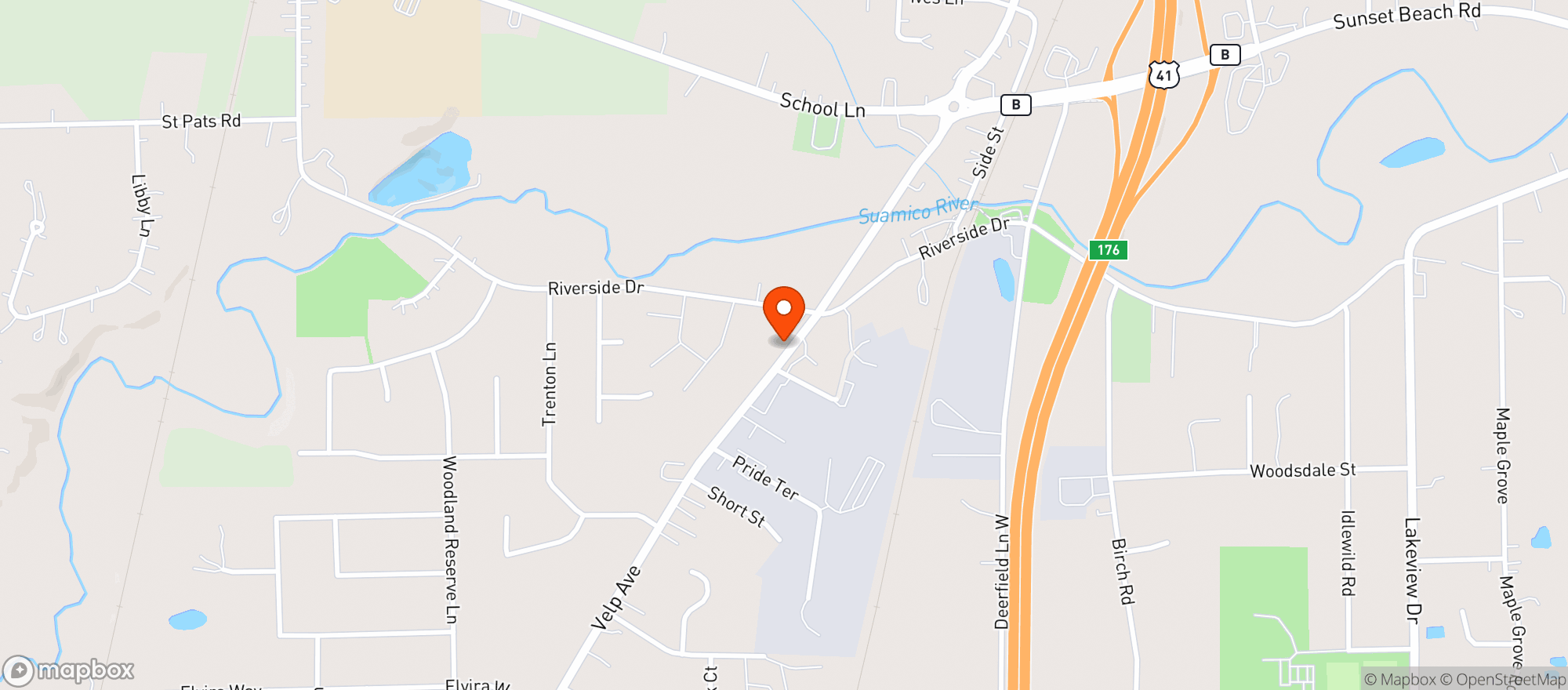 Map showing Rustique Pizzeria & Lounge