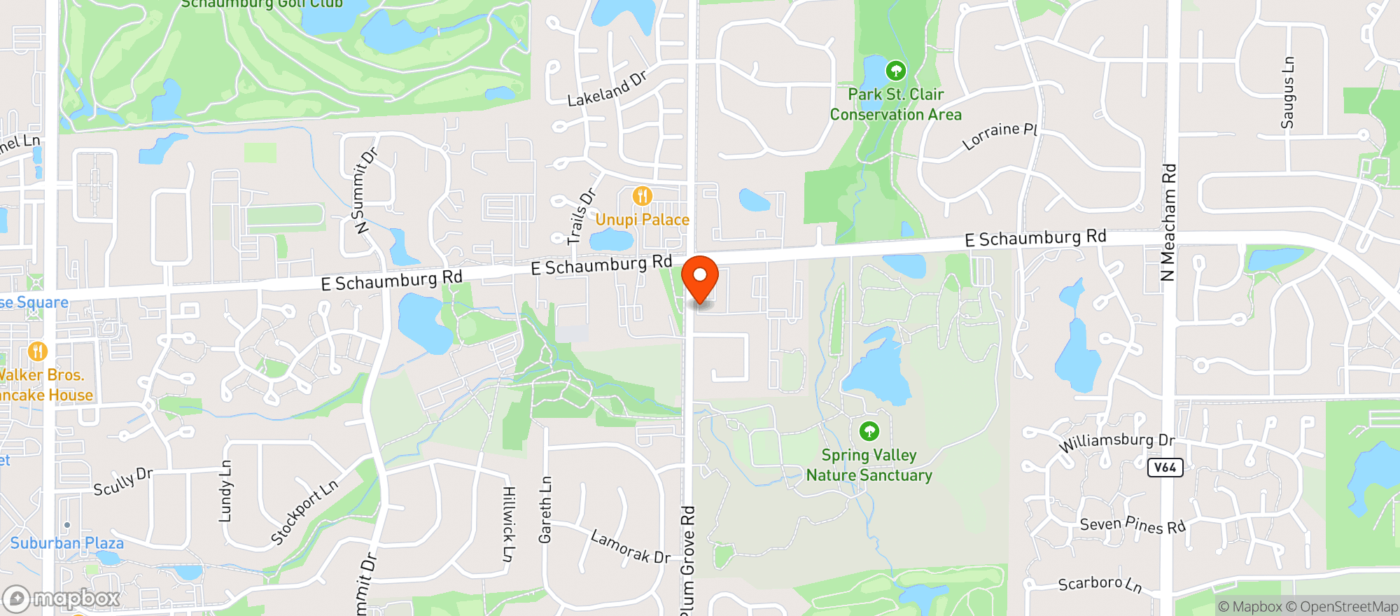 Map showing Schaumburg Liquors