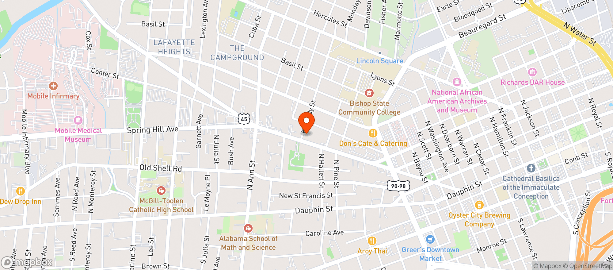 Map showing K&s Convenience Store