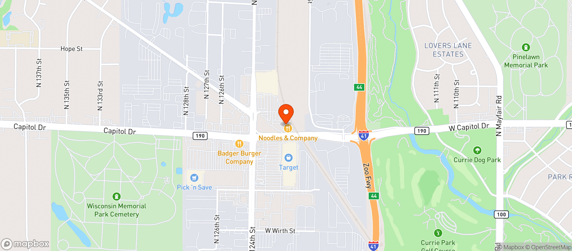 Map showing Gnc