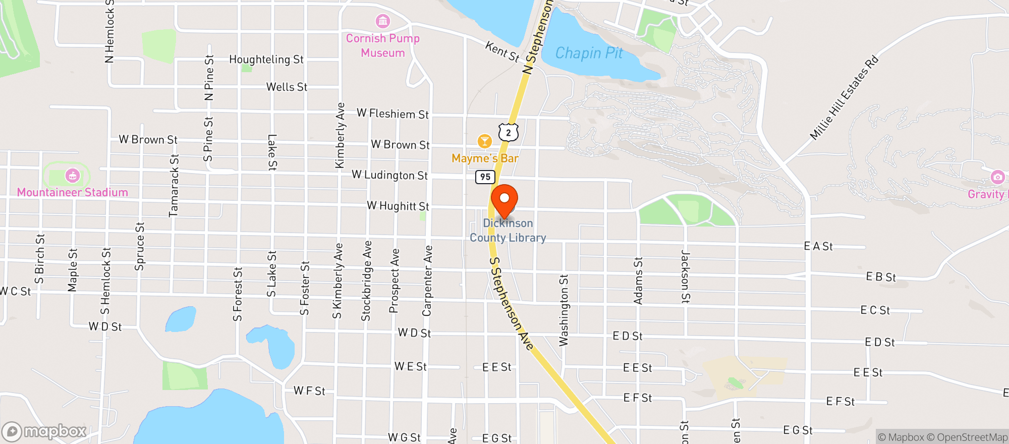 Map showing OddFellows