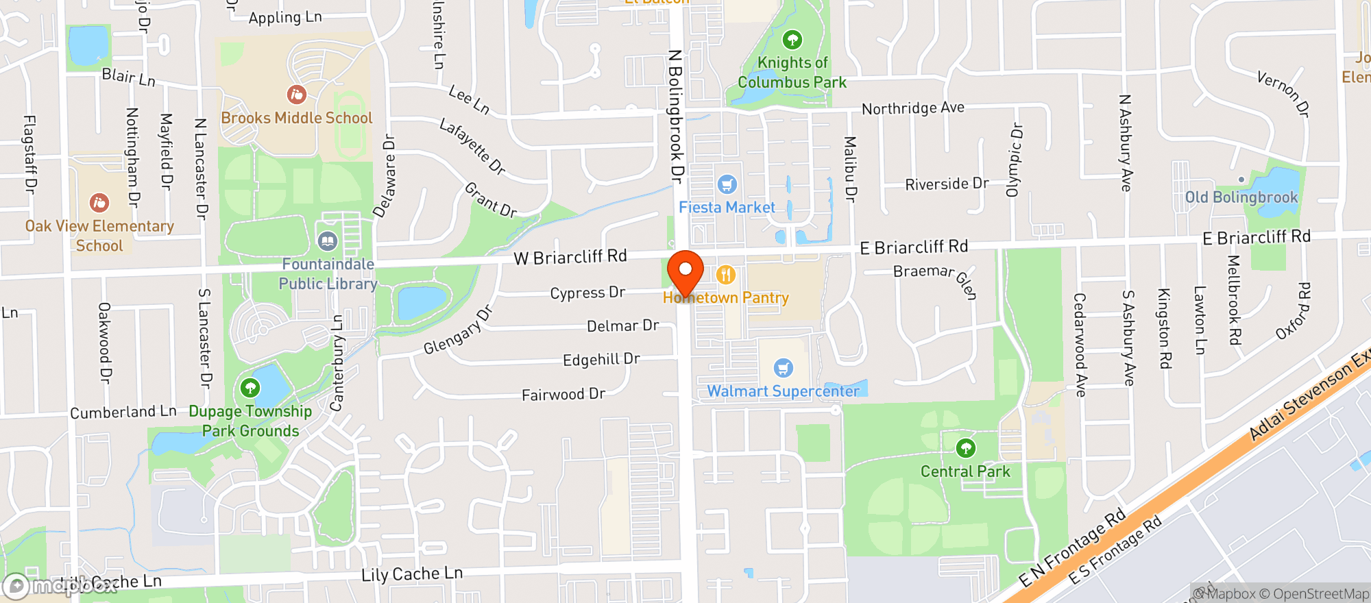 Map showing Hometown Pantry