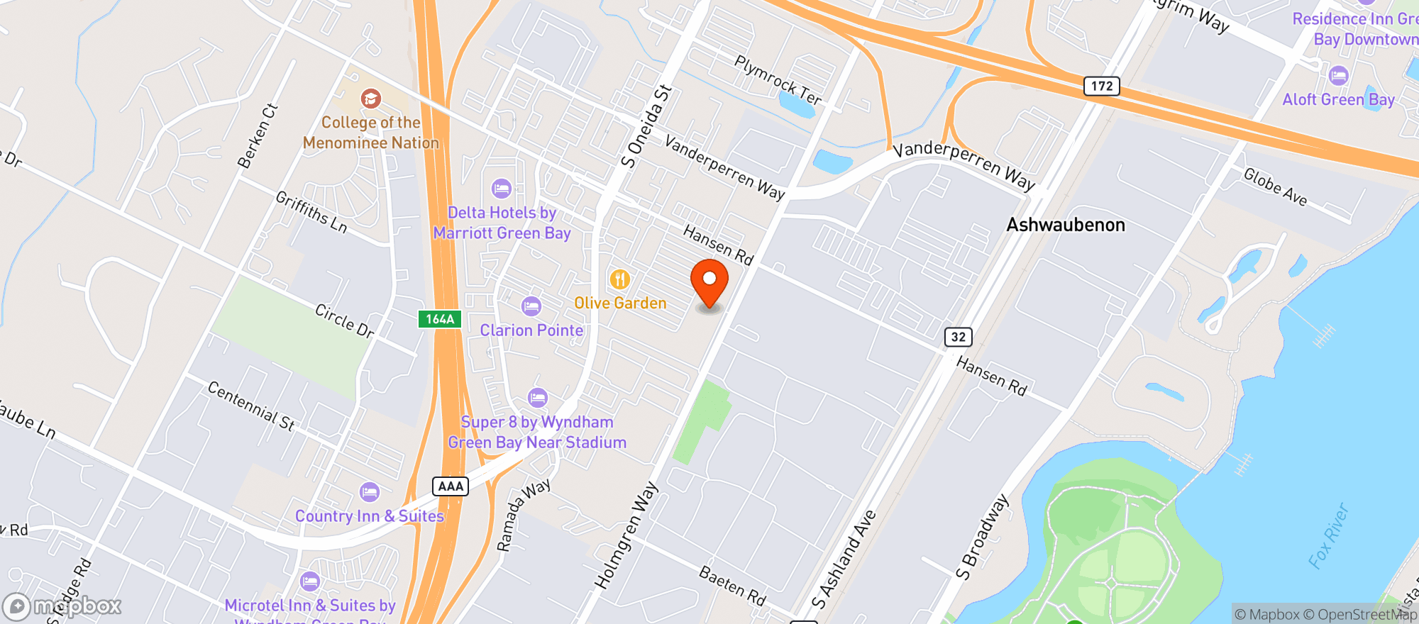 Map showing Fresh Thyme Farmers Market