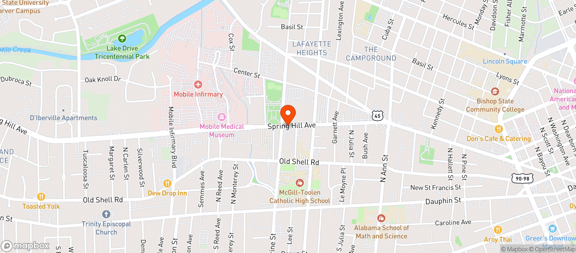 Map showing Hop In