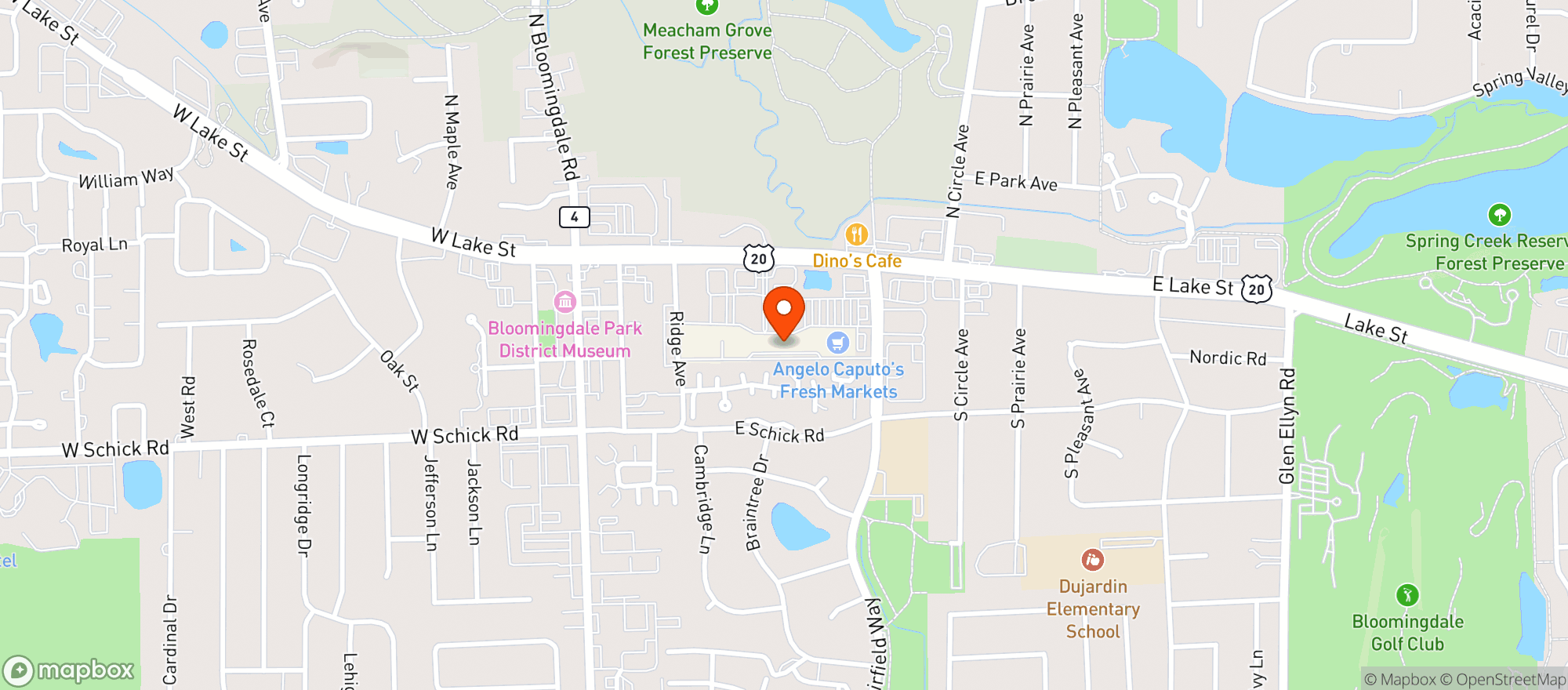 Map showing Gnc - 2705 - Springbrook Center