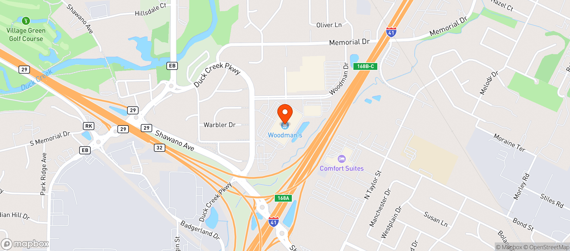 Map showing Woodmans Food Market #29