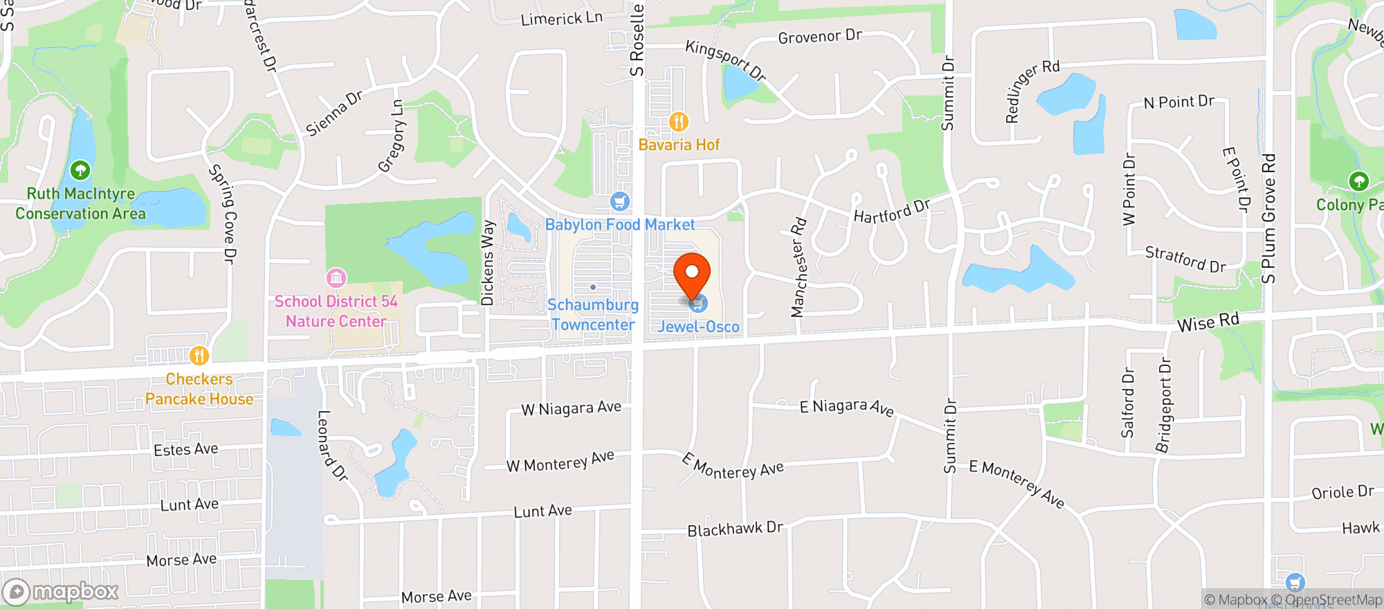 Map showing Jewel Osco
