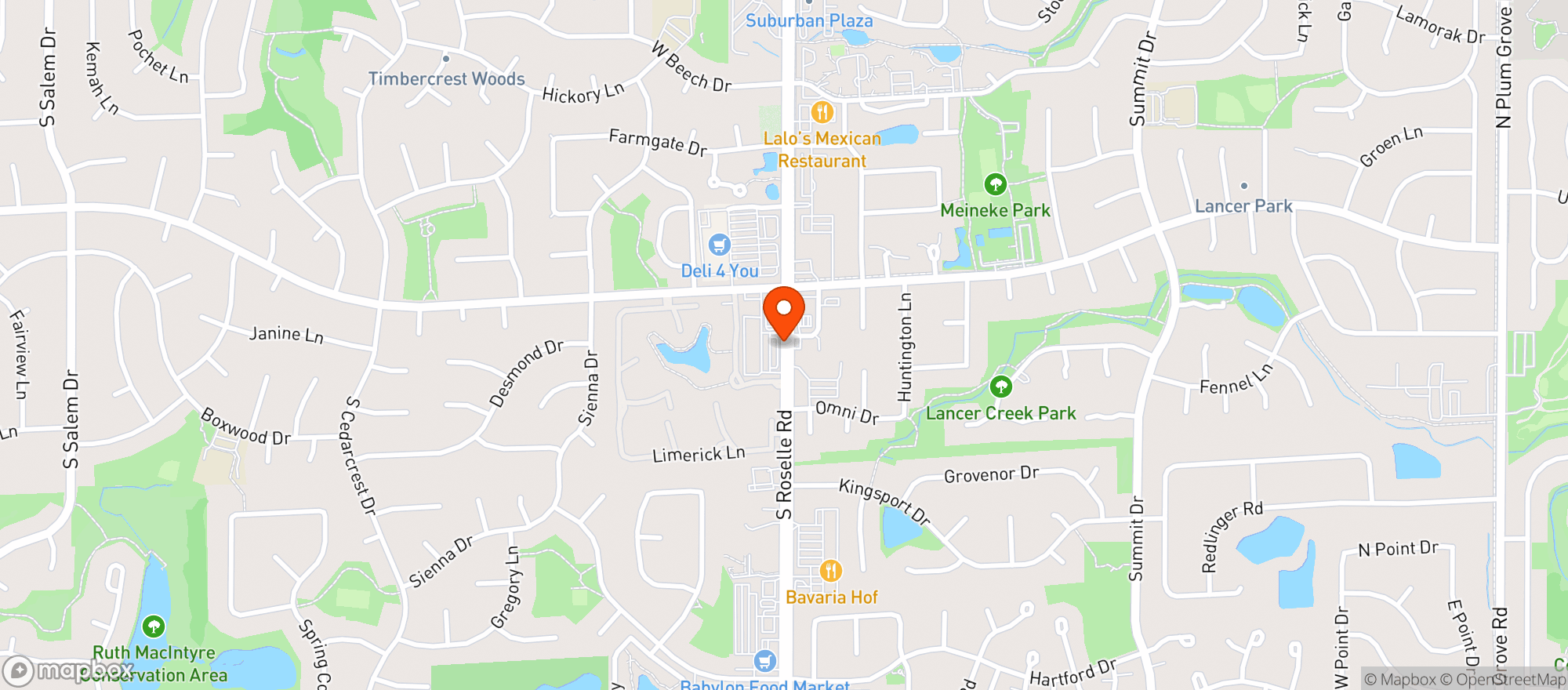 Map showing J T Liquors