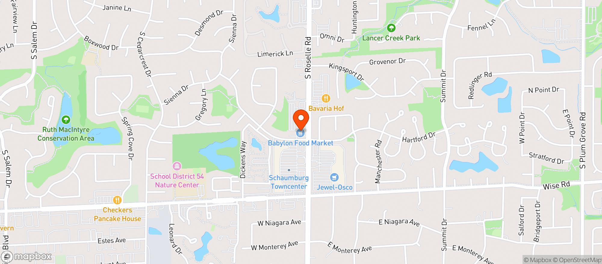 Map showing Foremost Liquors