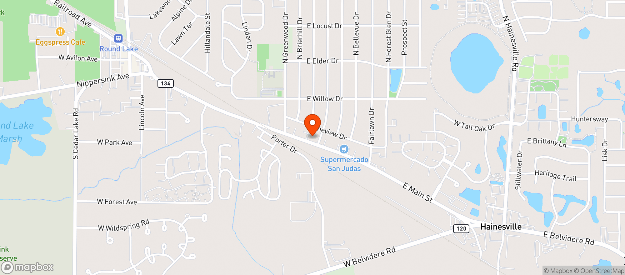 Map showing Homerun Liquors