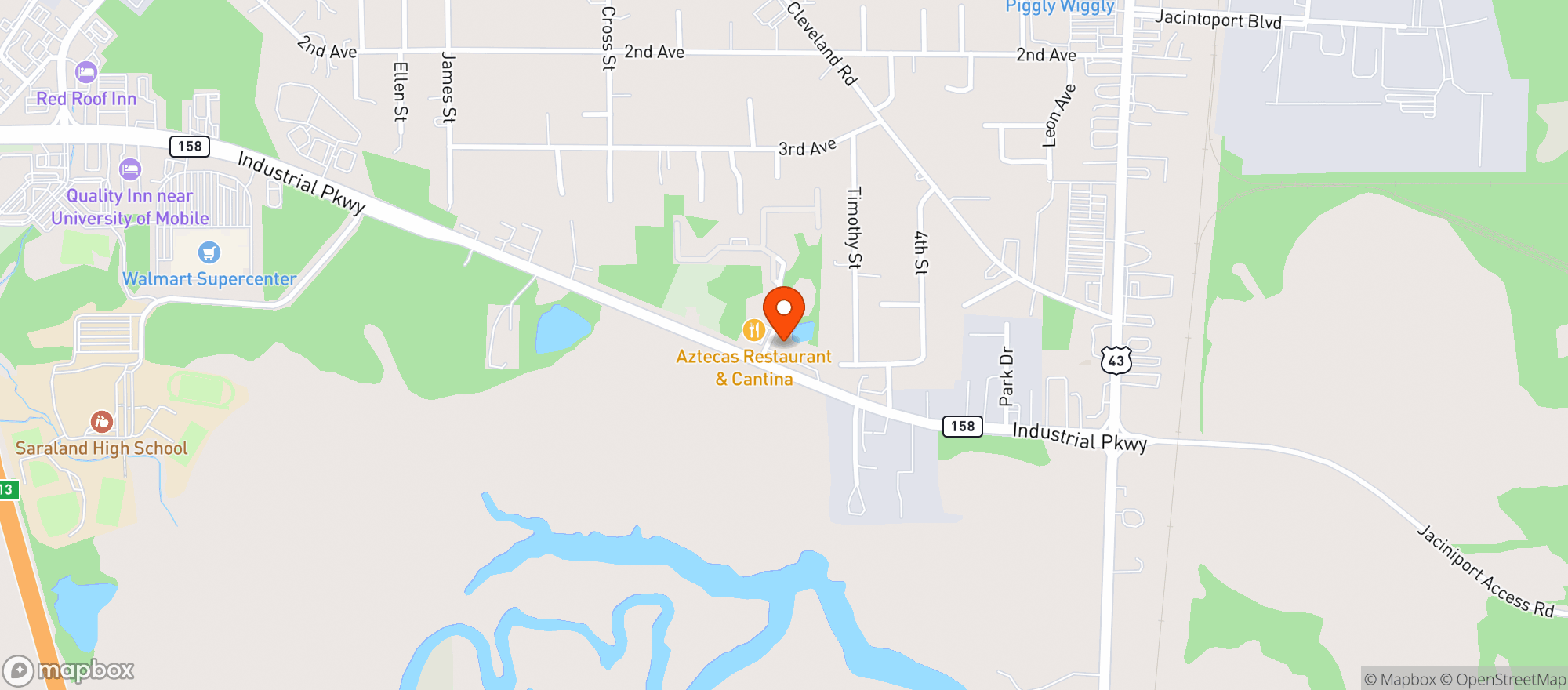 Map showing Briquettes Steakhouse