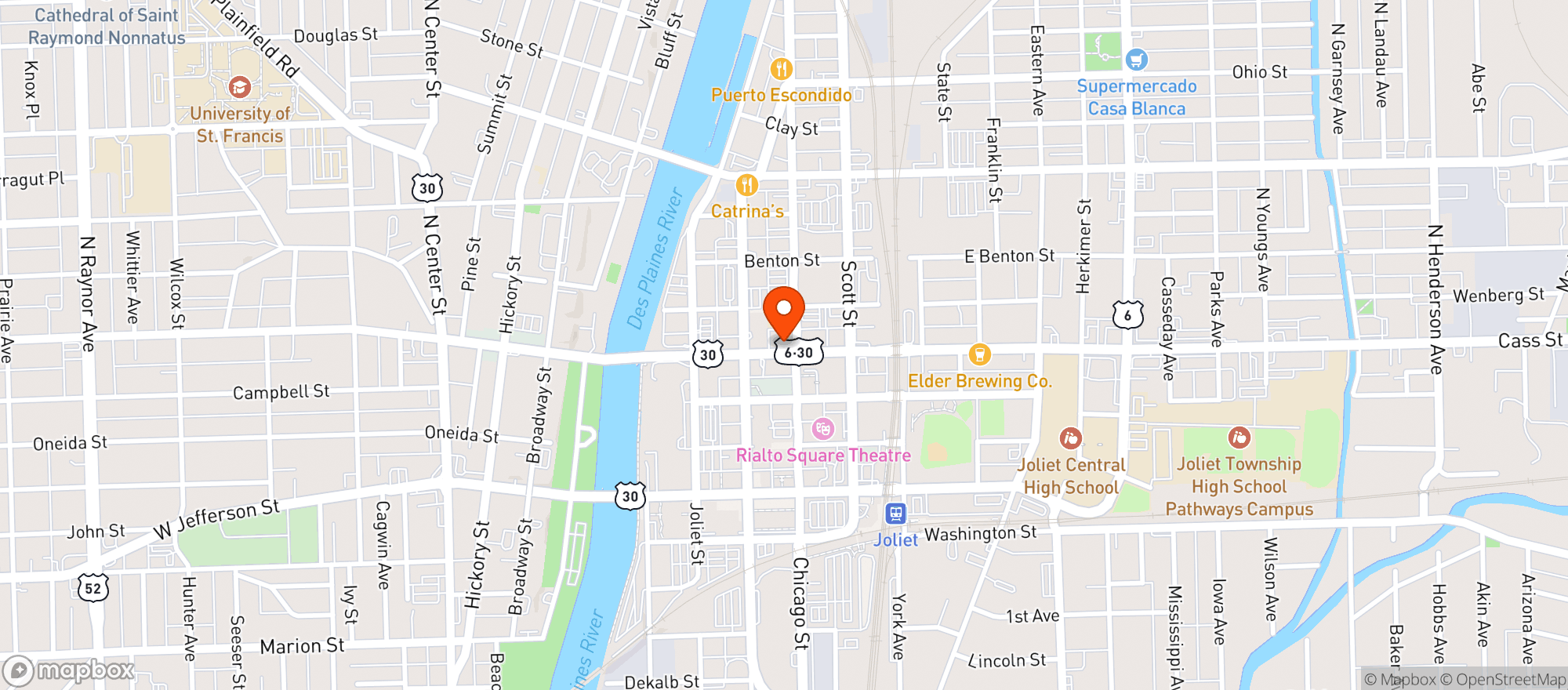 Map showing Juliet S Tavern