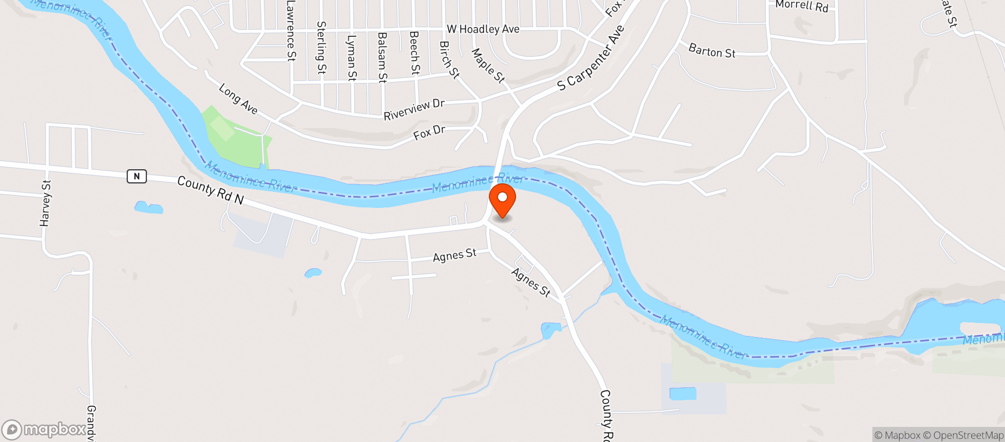 Map showing Aurora Liquor