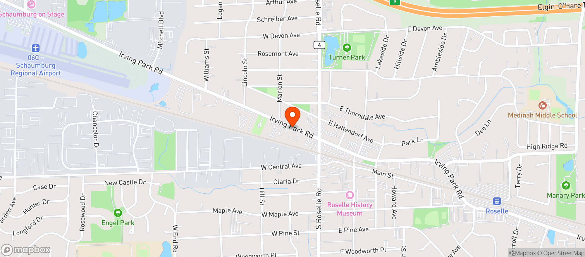 Map showing La Hacienda Restaurant