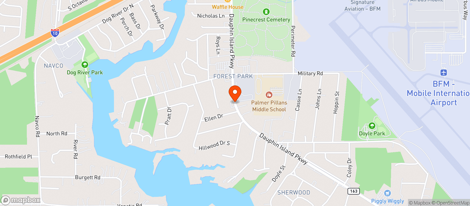 Map showing Dip Food Mart