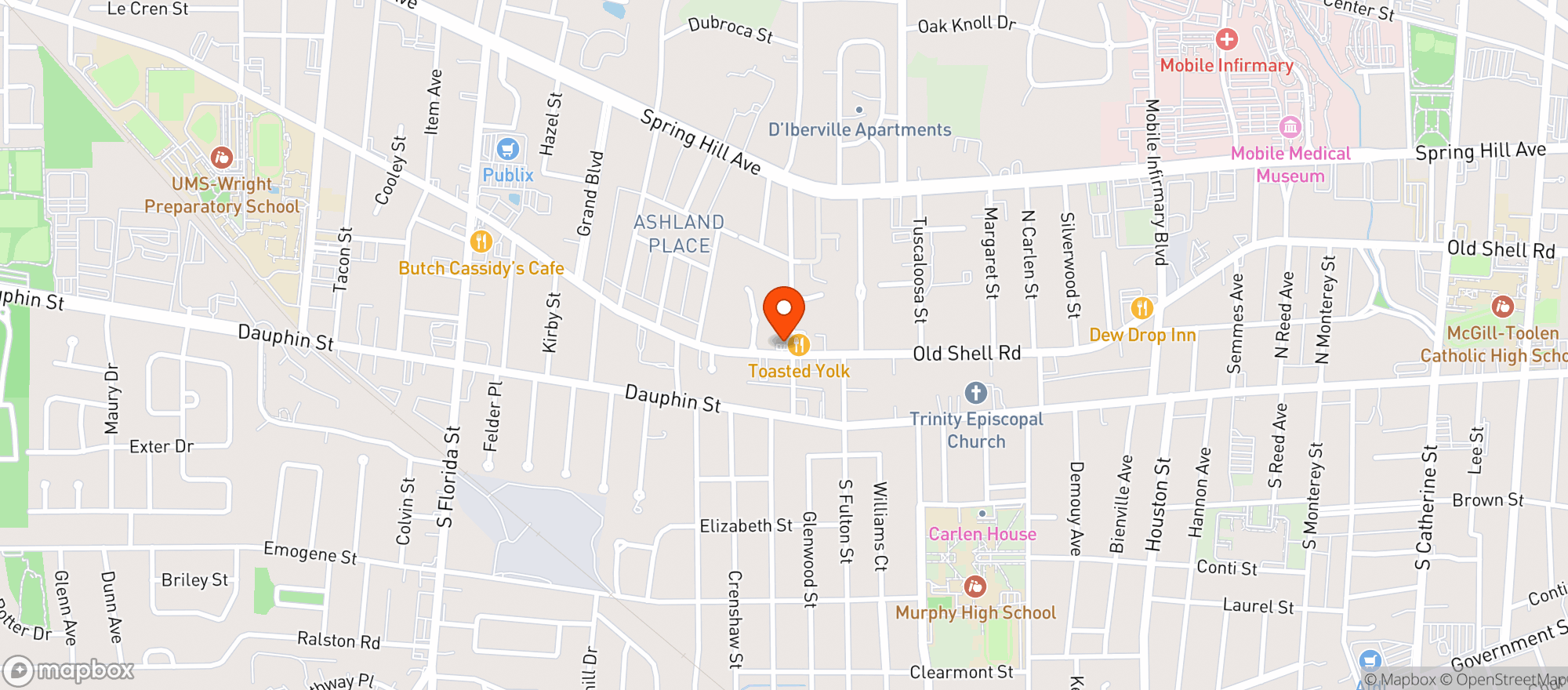 Map showing Bp Gas Station