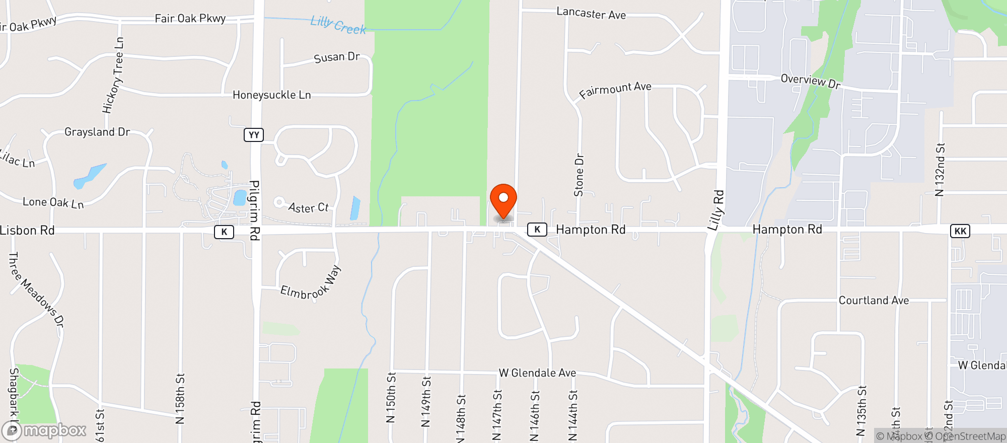 Map showing BP Menomonee Falls