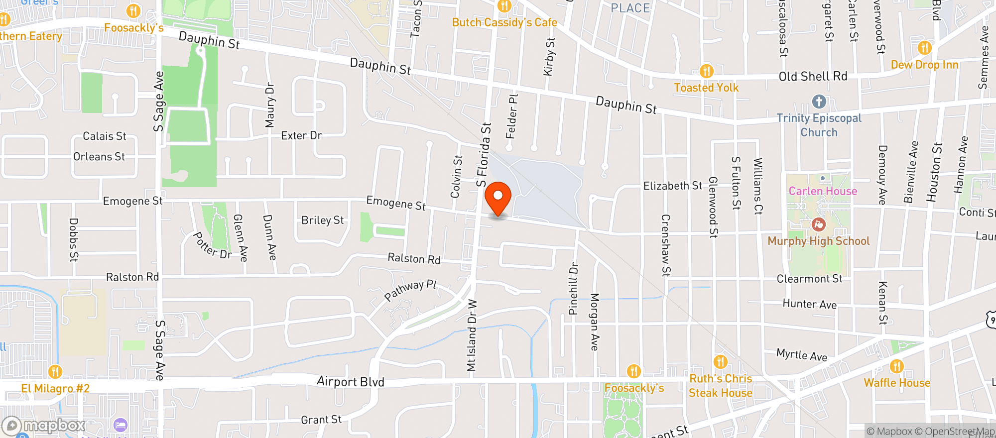 Map showing Rear Pocket