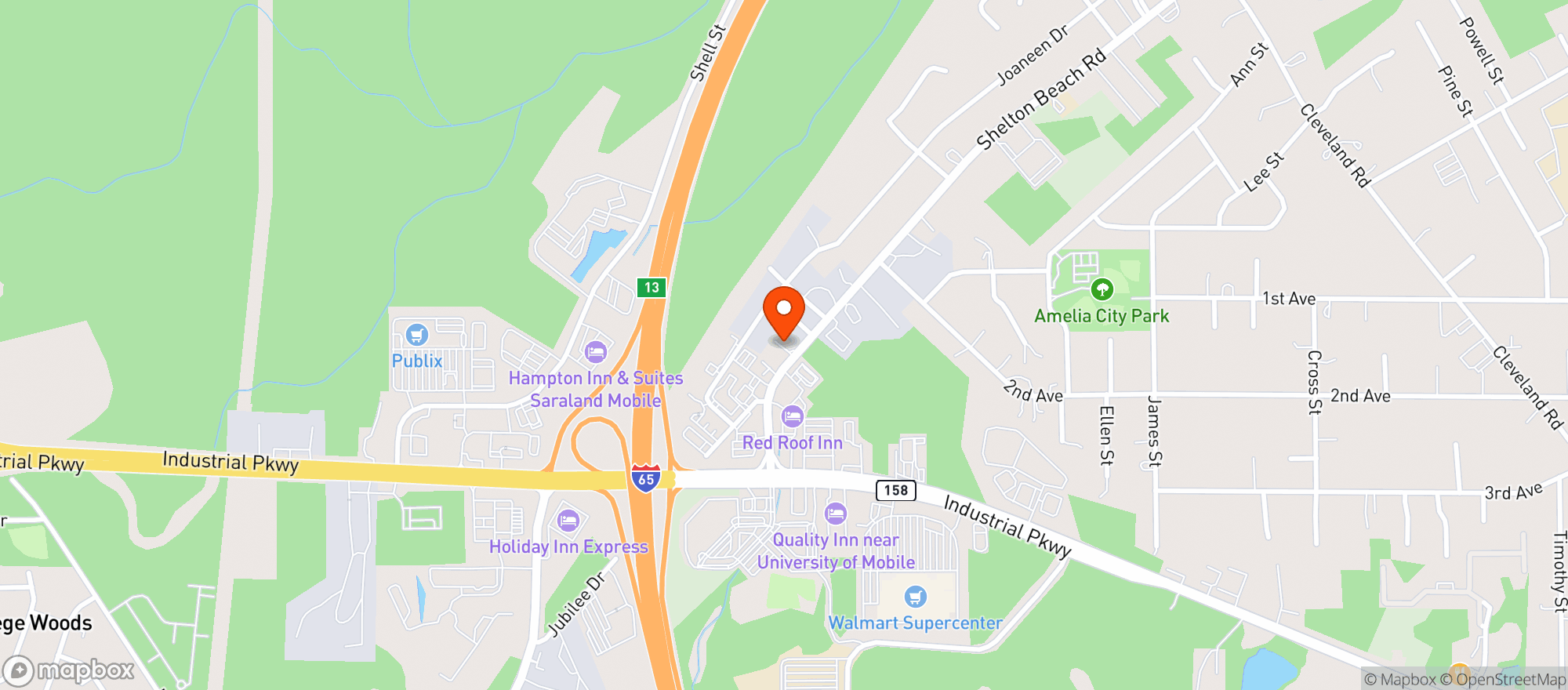 Map showing Luckys Irish Pub & Grill
