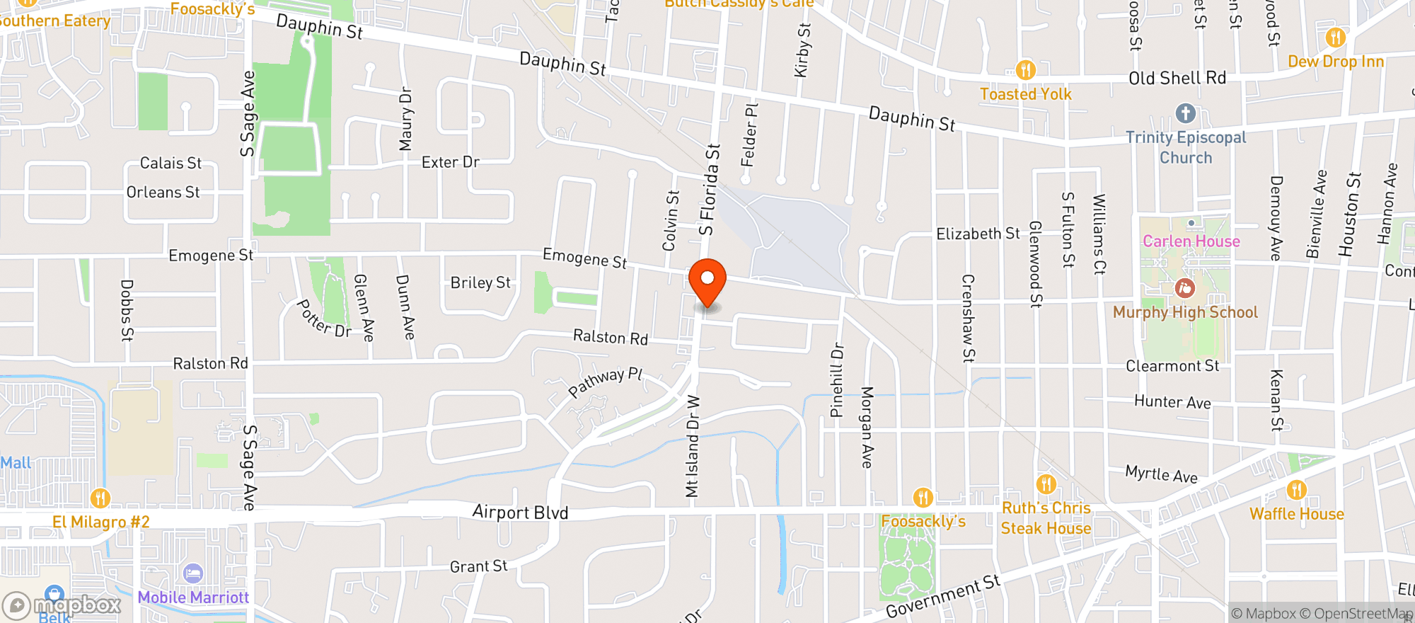 Map showing Quick Stop Grocery