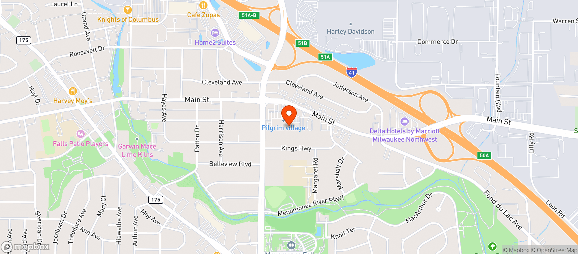 Map showing Otto's Beverage Center