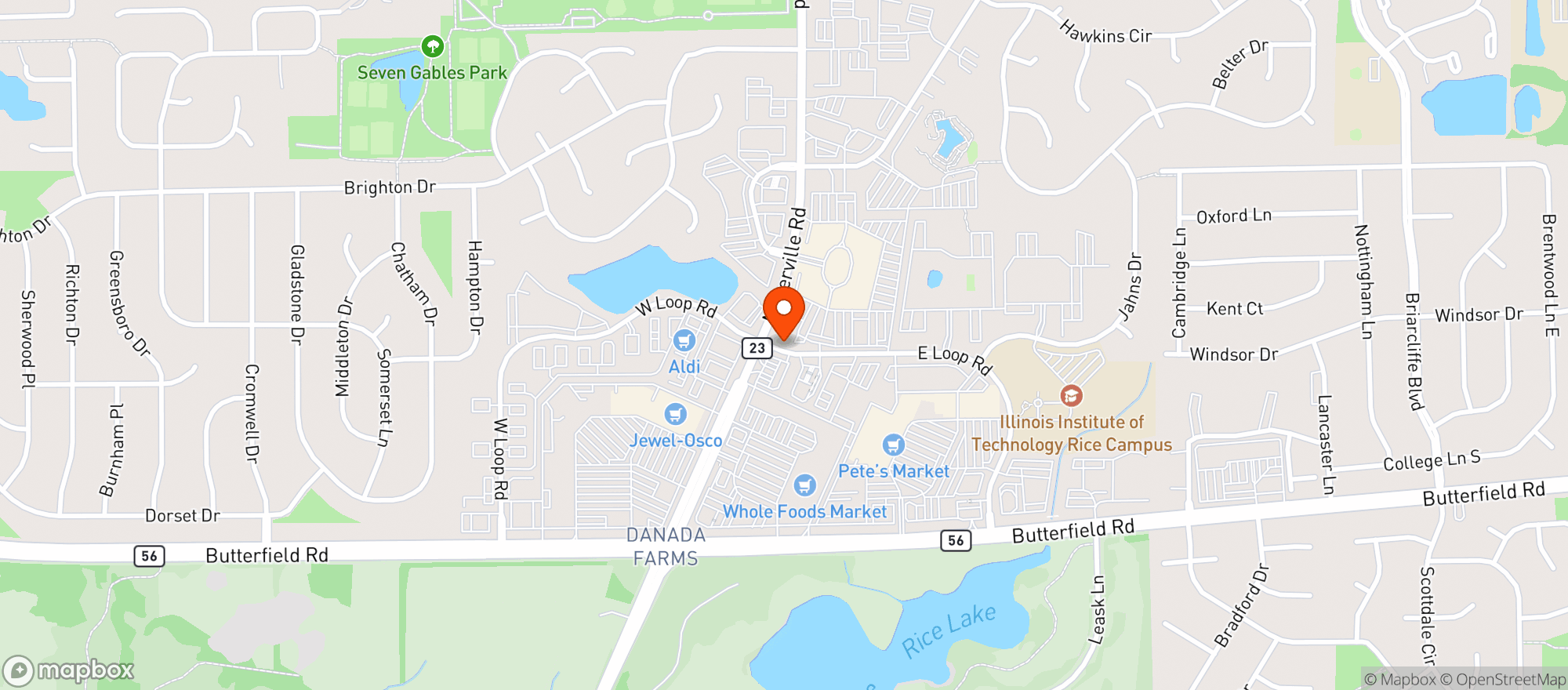 Map showing Whole Foods Market - Wheaton