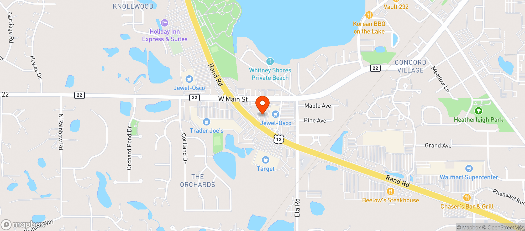 Map showing D&J Bistro