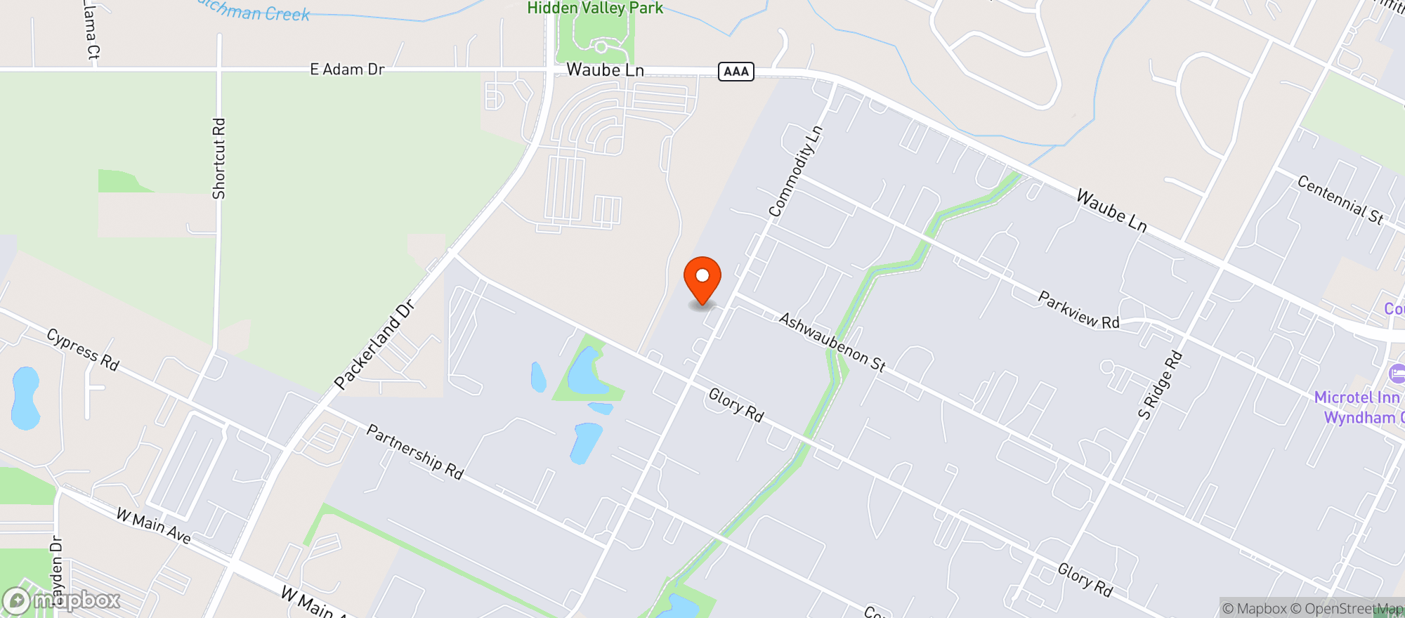 Map showing Badger Liquor Co Inc