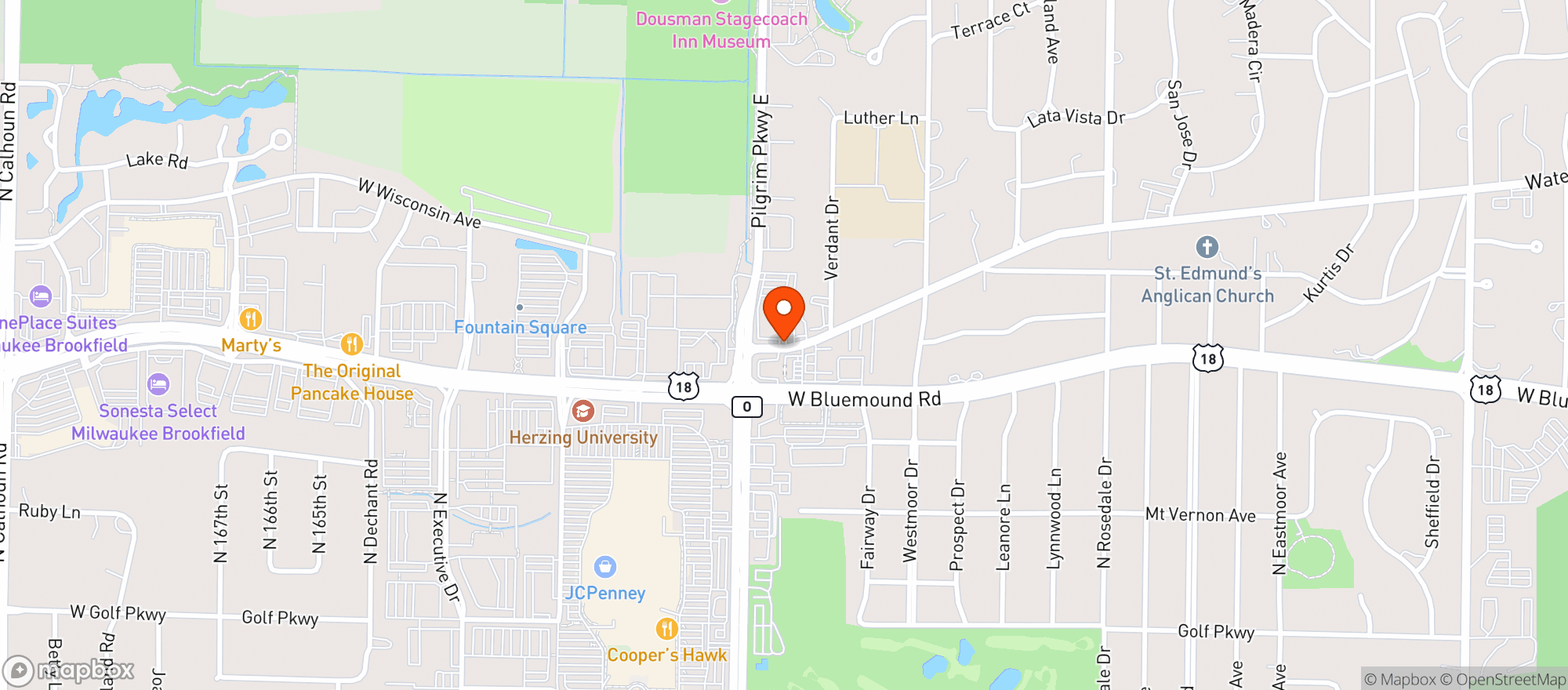 Map showing Ottos Beverage Center