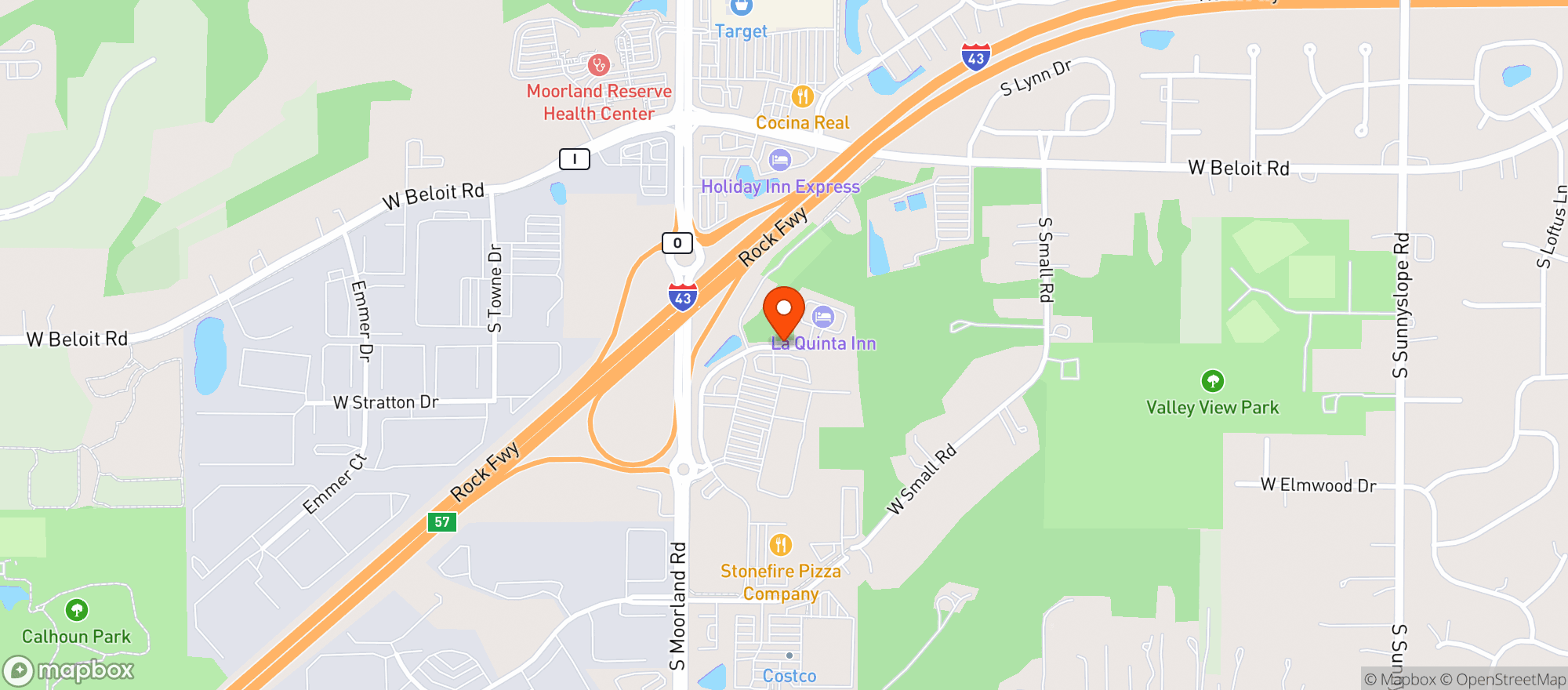 Map showing Texas Roadhouse