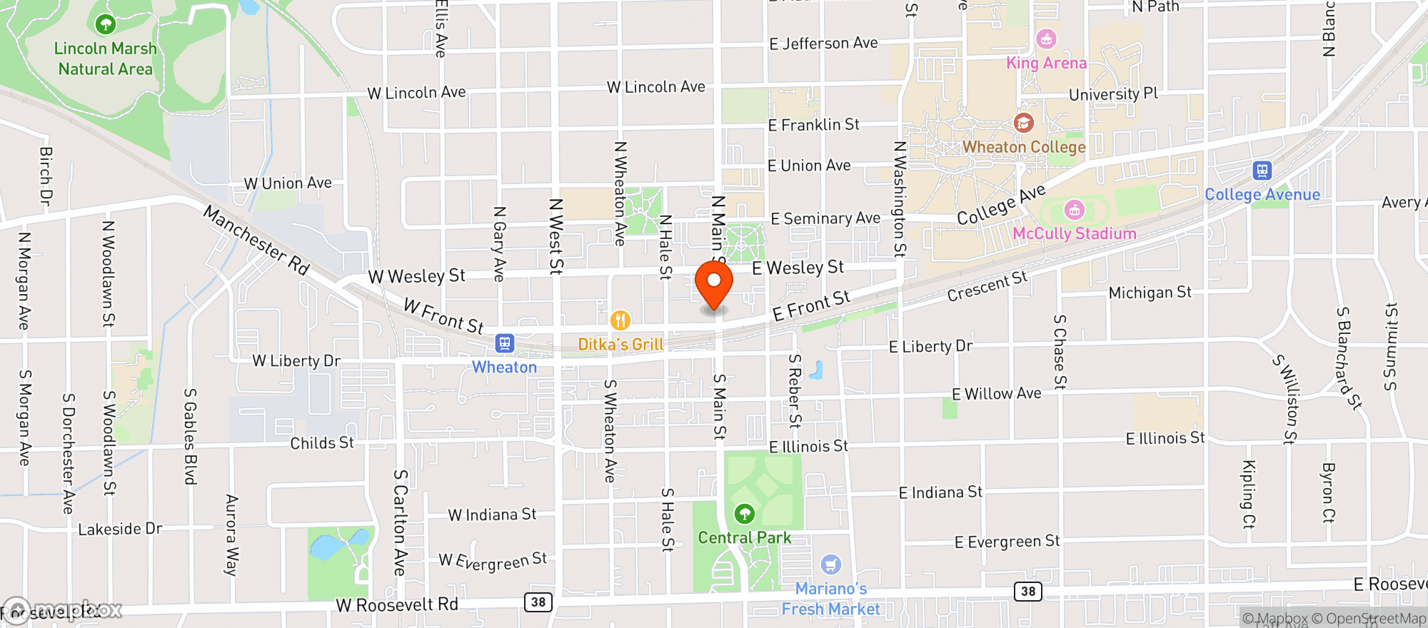 Map showing DRY CITY BREW WORKS