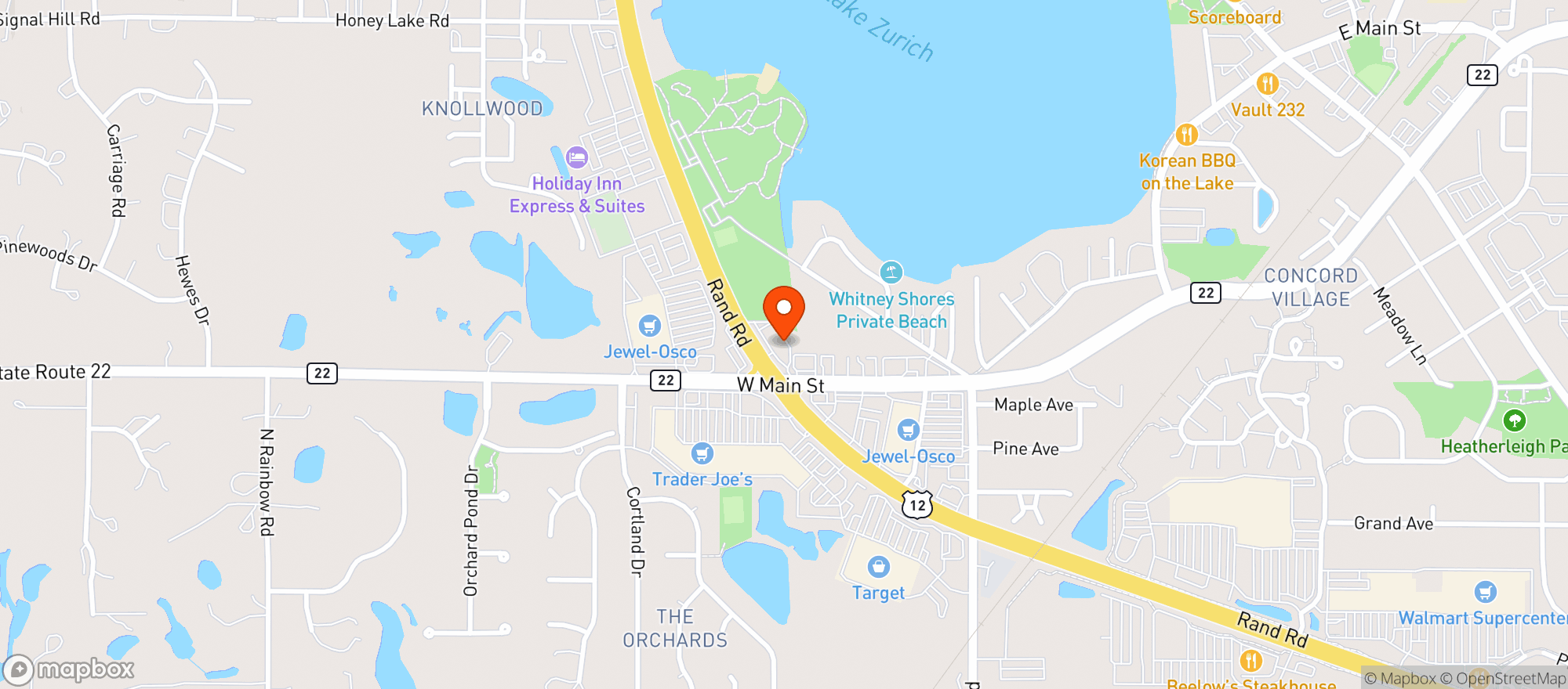 Map showing Vitamin Shoppe - Lake Zurich