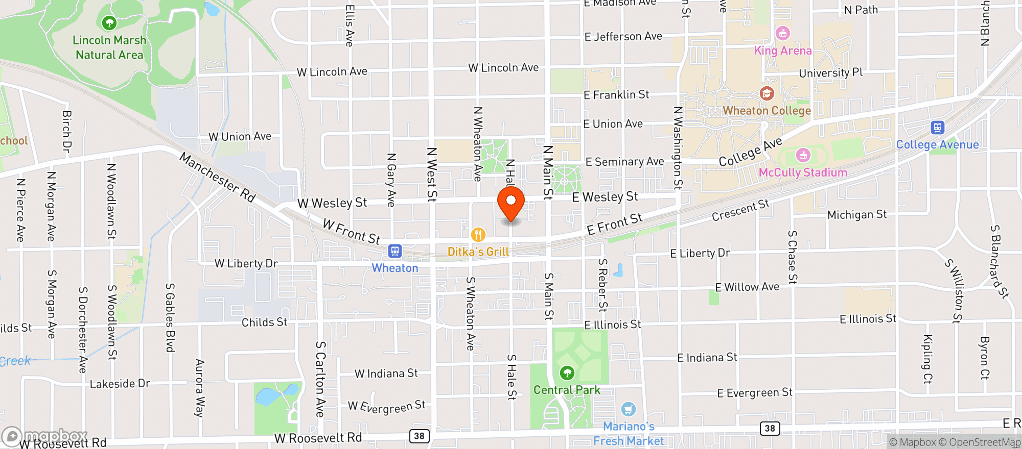 Map showing Burger Social