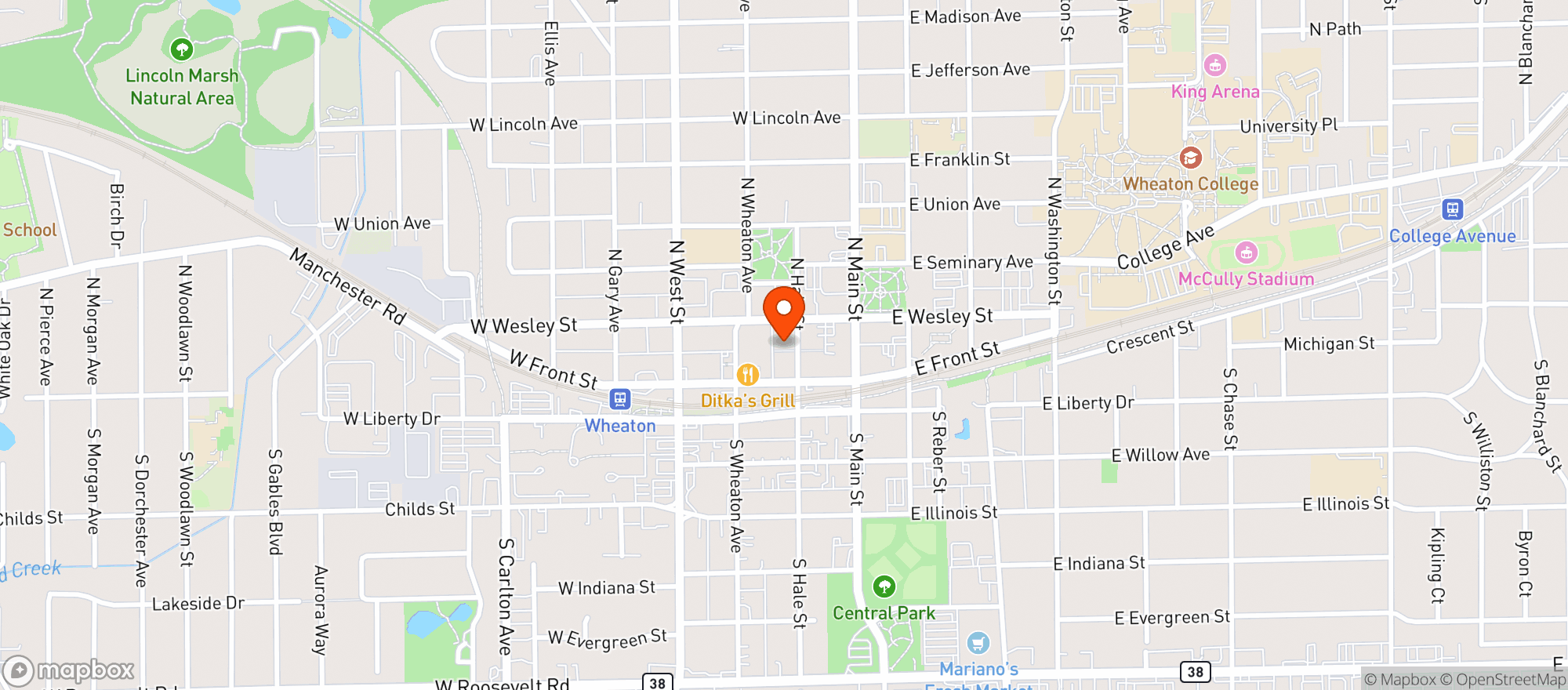 Map showing Ivy Restaurant