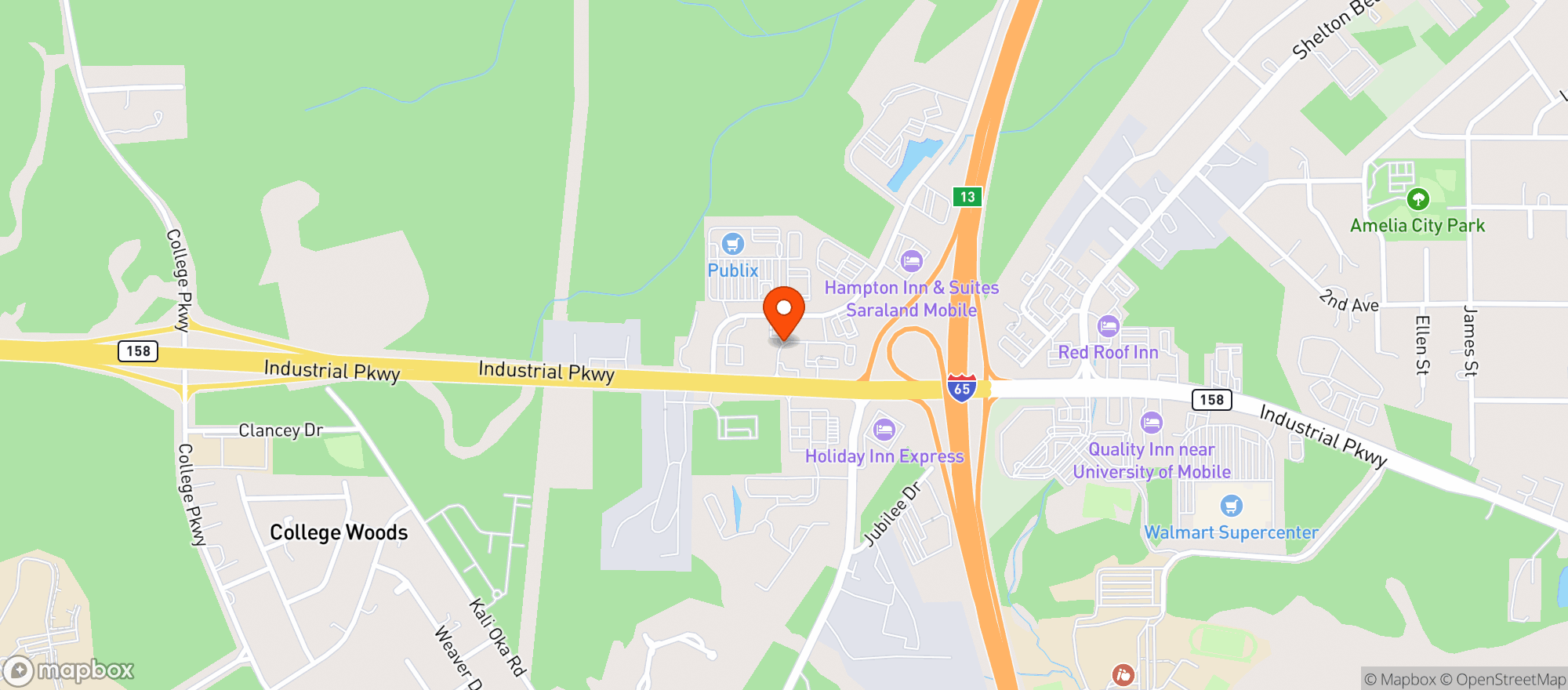 Map showing Publix Super Market