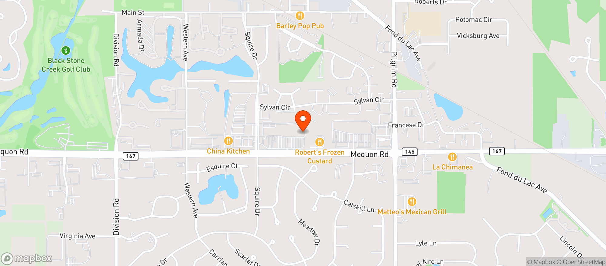 Map showing Pick N Save Store