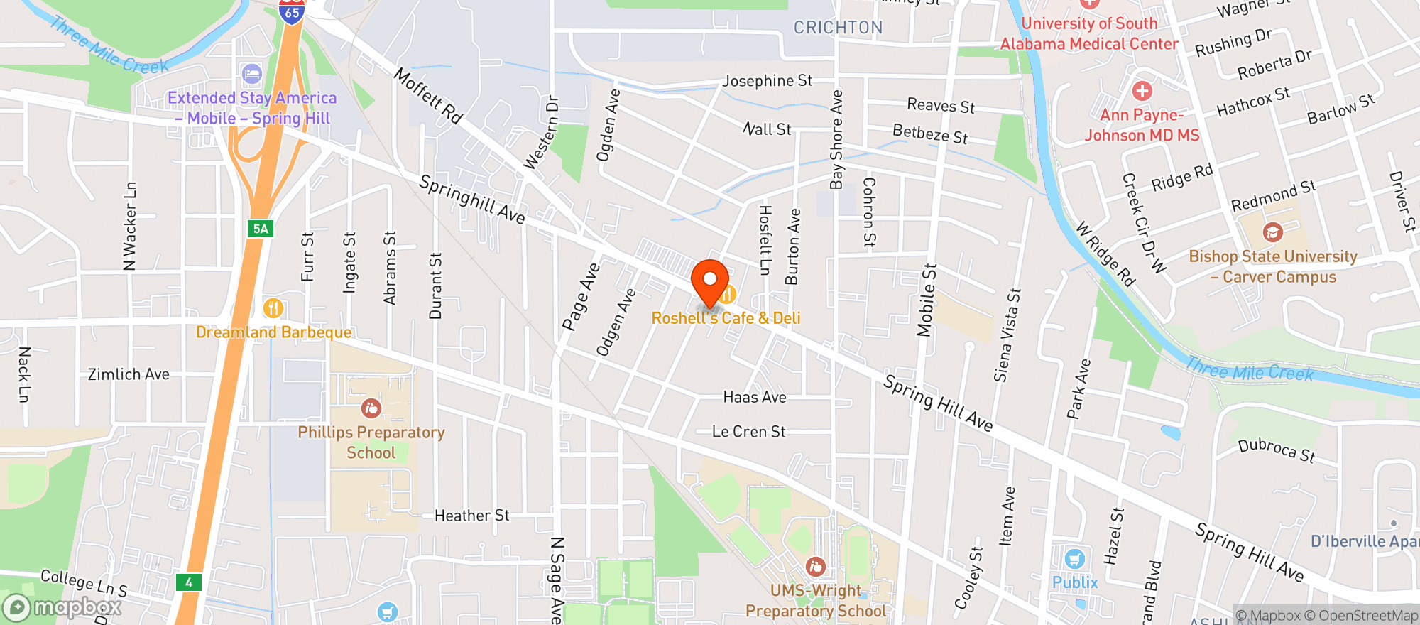 Map showing Usa Food Mart