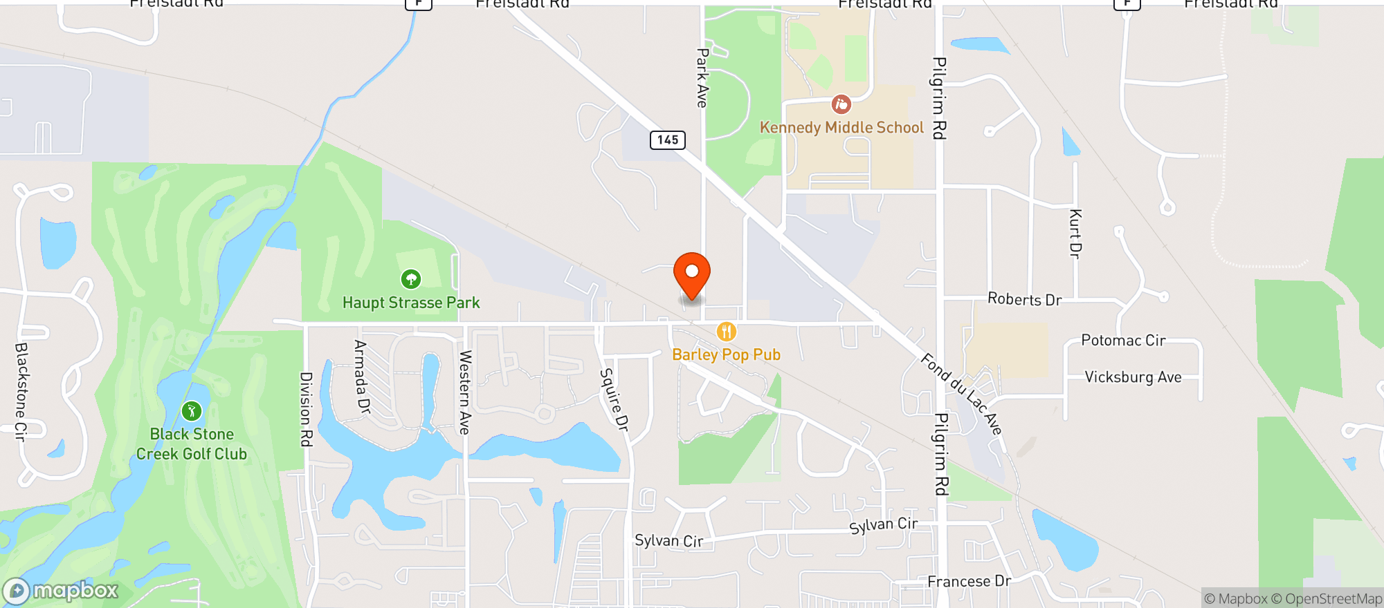 Map showing Bubs On Main
