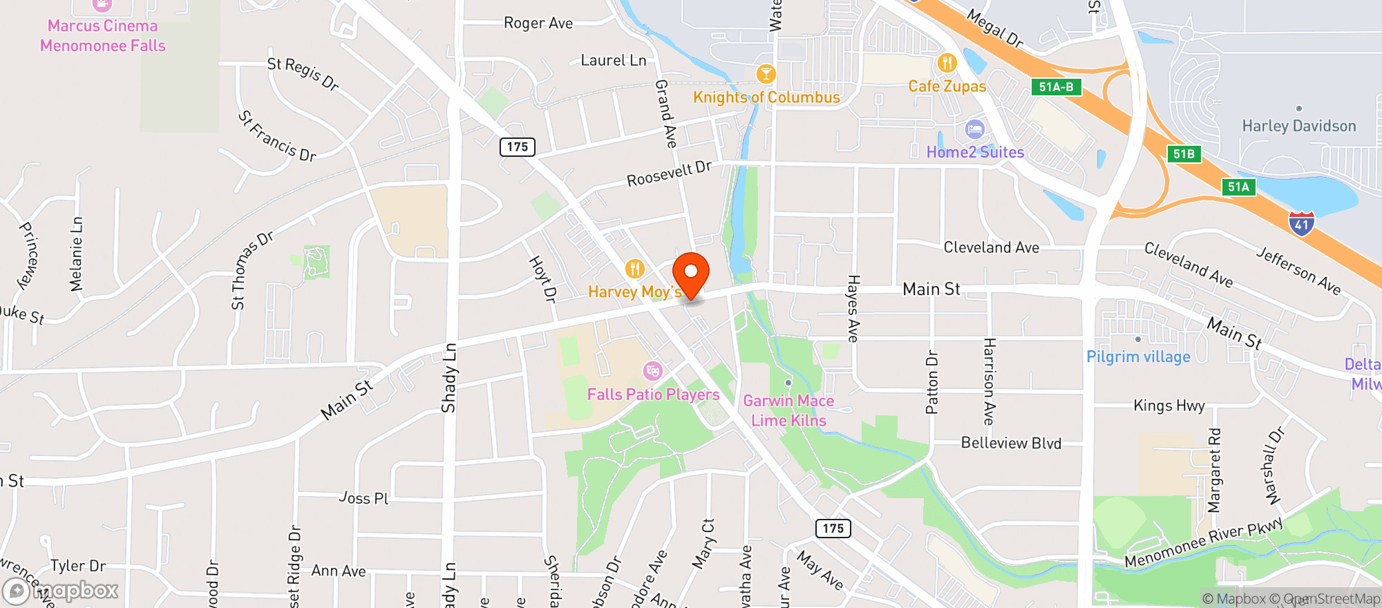 Map showing Art Lounge